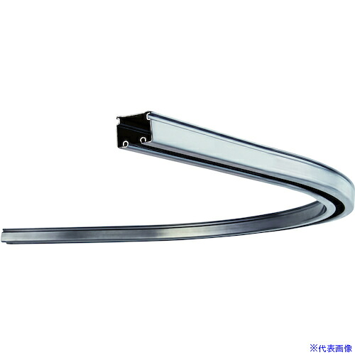 ■岡田 カーテンレール D30カーブレール800&times;800&times;530R ステンレス 13L02SU(4574800)｜セミプロＤＩＹ店ファースト