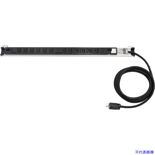 ■摂津金属工業 コンセントバー100V20A18口 DZ1002018CL(4578133)[送料別途見積り][法人・事業所限定][外直送]