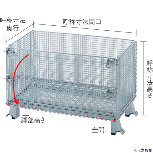 ■テイモー ボックスパレット準標準型 500&times;800&times;530 500kg 508S(4623711)[法人限定][直送元]｜セミプロＤＩＹ店ファースト
