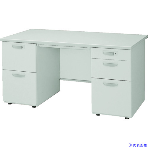 ■NAIKI 両袖デスク NED型/天板:ウォームホワイト 本体:ウォームホワイト/W1400&times;D700&times;H700 NED147BAAWH(4632079)[送料別途お見積り][法人限定][直送]｜セミプロＤＩＹ店ファースト
