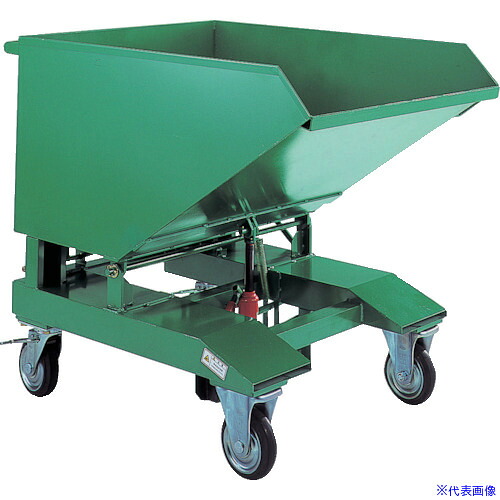 ■TRUSCO 廃棄物運搬車 スクラップ台車 油圧ジャッキ式 270L 均等荷重400kg VSP270JK(4650662)[法人限定][直送元]