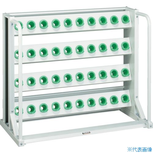 ■TRUSCO ツーリングラック BT・NT40兼用 40個収納 ロック付 ホワイト色 VTL410AW(4652754)[法人限定][直送元] 42,543円