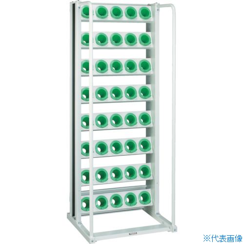 ■TRUSCO ツーリングラック BT・NT50兼用 48個収納 ロック付 ホワイト色 VTL68AW(4652878)[法人限定][直送元]｜セミプロＤＩＹ店ファースト