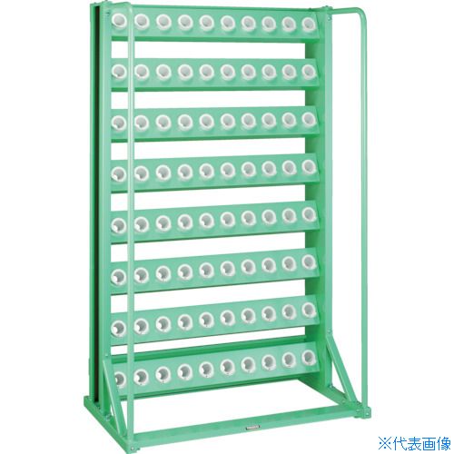 ■TRUSCO ツーリングラック BT・NT40兼用 80個収納 ロック付 ホワイト色 VTL810AW(4652894)[法人限定][直送元]
