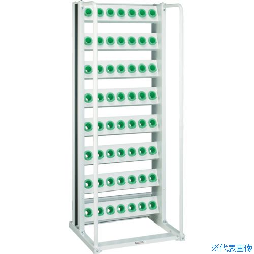 ■TRUSCO ツーリングラック BT・NT40兼用 56個収納 ロック付 ヤンググリーン色 VTL87YG(4652941)[法人限定][直送元]