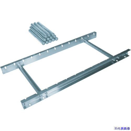 ■三鈴 スロットインSUSローラコンベヤMUS型Ф38×1T 幅400 1.5M MUS38400715(4658761)[法人限定][直送元]