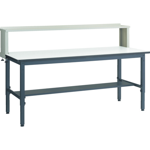 ■TRUSCO 軽荷重作業台高さ調節式(250kg)AWM型 1800X750XH1004～1214(全高) 上棚付 ダークグレー色 AWMR1875YURB(4667875)[法人限定][直送元]｜セミプロＤＩＹ店ファースト