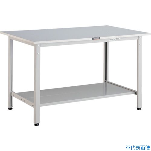 ■TRUSCO 軽荷重作業台(300kg)AE型 900X600XH1948(全高) ツールハンガー付 グリーン色 RAE0960THN(4671724)[法人限定][直送元]