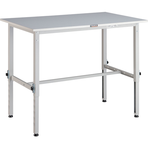 ■TRUSCO 軽荷重作業台高さ調節式(150kg)AEM型 1200X750XH650～950 基本タイプ ホワイト色 RAEM1200W(4672348)[法人限定][直送元]