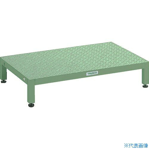 ■TRUSCO 高床用縞鋼板ステップ 1200X600XH190～220 UFSH1260S(4673701)[法人限定][直送元]