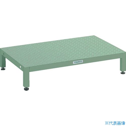 ■TRUSCO 高床用縞鋼板ステップ 1800X600XH190～220 UFSH1860S(4673727)[法人限定][直送元]｜セミプロＤＩＹ店ファースト