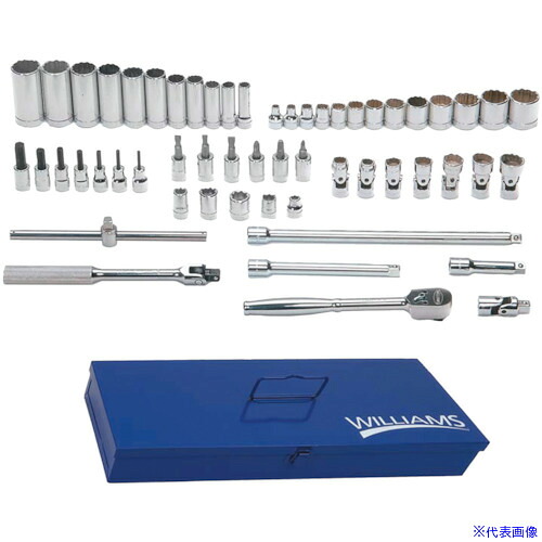 ■WILLIAMS ラチェット&ソケットセット(差込角3/8) JHWWSB56FTB(4673975)[送料別途お見積り][法人限定][掲外取寄]