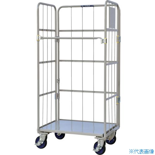 ■ワコーパレット 床板スチール製カゴ車 850&times;600&times;1700 WK485(4677293)[法人限定][直送元]｜セミプロＤＩＹ店ファースト
