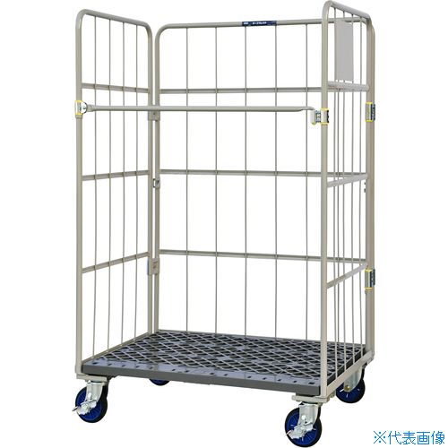 ■ワコーパレット 床板プラスチック製カゴ車 1100x800x1700 WKP1180(4677374)[法人限定][直送元]｜セミプロＤＩＹ店ファースト 26,527円