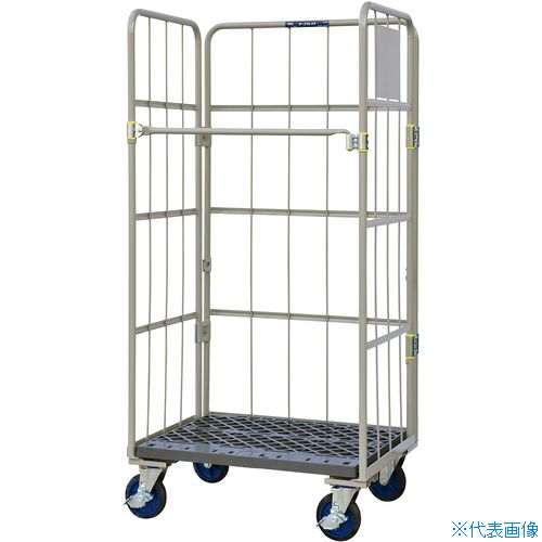 ■ワコーパレット 床板プラスチック製カゴ車 850×650×1700 WKP8565(4677447)[法人限定][直送元] 27,188円