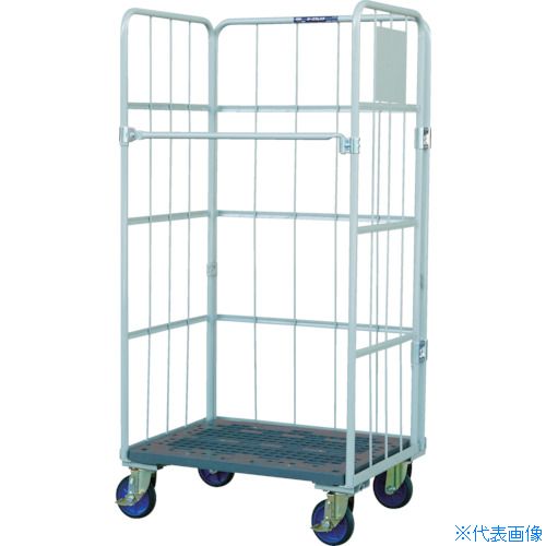 ■ワコーパレット カゴ車(鋼製) カーゴプレスタ エアーキャスター 850&times;650&times;1700 WKP8565A(4677455)[法人限定][直送元]｜セミプロＤＩＹ店ファースト