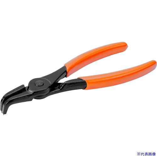■BAHCO 穴用スナップリングプライヤー(曲り90°) 全長210mm 適合リング40－100mm 2890210(4735700)×3[送料別途お見積り][法人限定][掲外取寄]