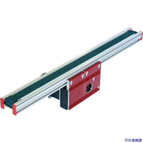 ■NKE 平ベルトコンベアCSJ30・モーター直結取付・ベルト幅：50mm・プーリ間長：457mm・減速比60・モータ：6W・100V・機長：500mm CSJ30T50457606W1(4788846)[送料別途見積り][法人・事業所限定][外直送]