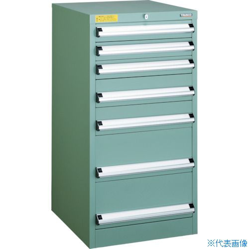 ■TRUSCO VE5S型中量キャビネット 500×550×H1000 引出7段 VE5S1004(4790189)[法人限定][直送元]