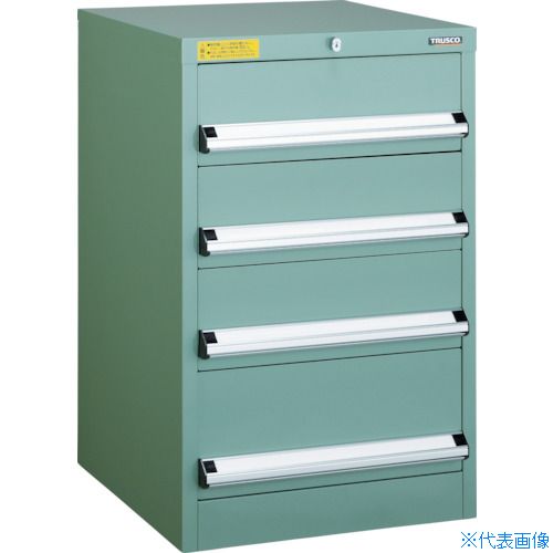 ■TRUSCO VE5S型中量キャビネット 500X550XH800 引出4段 VE5S804(4790464)[法人限定][直送元]