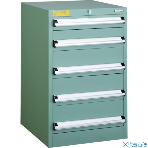 ■TRUSCO VE5S型中量キャビネット 500X550XH800 引出5段 VE5S808(4790502)[法人限定][直送元]｜セミプロＤＩＹ店ファースト
