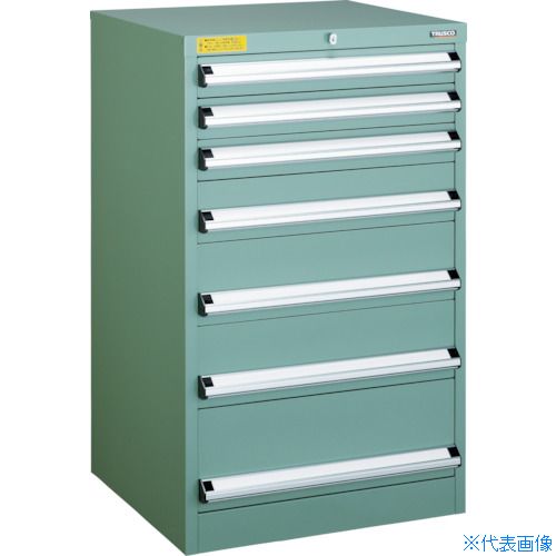 ■TRUSCO VE6S型中量キャビネット 600&times;550&times;H1000 引出7段 VE6S1002(4790537)[法人限定][直送元]｜セミプロＤＩＹ店ファースト