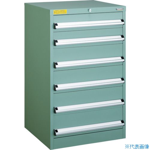 ■TRUSCO VE6S型中量キャビネット 600×550×H1000 引出6段 VE6S1007(4790596)[法人限定][直送元]