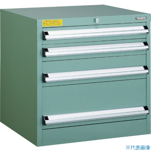 ■TRUSCO VE6S型中量キャビネット 600X550XH600 引出4段 VE6S607(4790812)[法人限定][直送元]