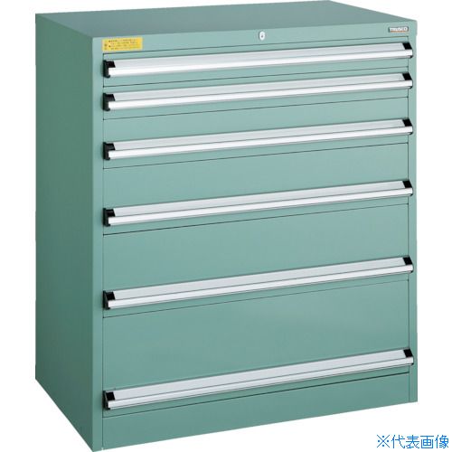 ■TRUSCO VE9S型中量キャビネット 880&times;550&times;H1000 引出6段 VE9S1009(4791410)[法人限定][直送元]｜セミプロＤＩＹ店ファースト