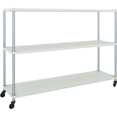 ■TRUSCO スチールラック フェニックスラック 1800X450 3段 U車輪付 W色 抗菌粉体塗装 PER4643U125W(4844963)[法人限定][直送元]