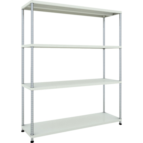 ■TRUSCO スチールラック フェニックスラック 1500X450 4段 W色 抗菌粉体塗装 PER6544W(4845374)[法人限定][直送元]