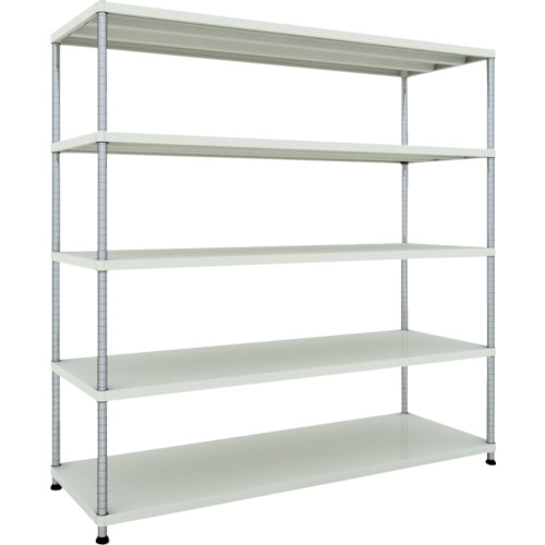 ■TRUSCO スチールラック フェニックスラック 1800X600 5段 W色 抗菌粉体塗装 PER6665W(4845510)[法人限定][直送元]｜セミプロＤＩＹ店ファースト