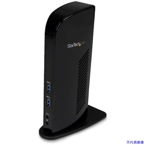 ■StarTech ドック/USB－A/2画面/HDMI & DVI/VGA/6x USB/LAN/AUX/縦型 USB3SDOCKHD(4892548)[法人限定][外直送元]