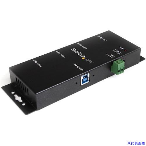 ■スターテック USBハブ/USB 3.0/USB-A - 4x USB-A/産業用メタル筐体/DIN・壁面 ST4300USBM(4892558)[法人・事業所限定][外直送元]