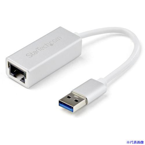 ■StarTech LANアダプター/USB 3.0/1x RJ45/10/100/1000 Mbps/シルバー USB31000SA(4929750)