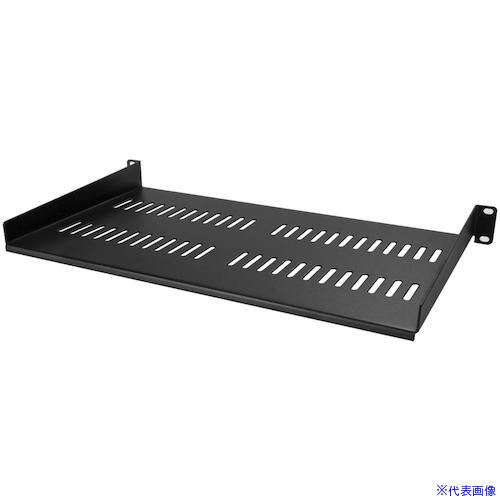 ■スターテック サーバーラック棚板/1U/19インチ/奥行25cm/放熱スリット有 CABSHELFV1U(4929789)[法人・事業所限定][外直送元]