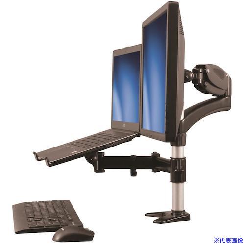 ■スターテック モニターアーム/1画面/最大27インチ/多関節/ノートPCトレイ付き ARMUNONB(4931406)[法人・事業所限定][外直送元]