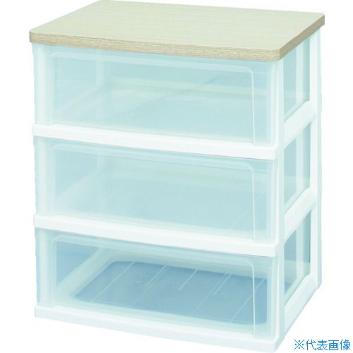 ■IRIS 221344 ウッドトップチェスト フレンチオーク WTW－543－FO WTW543FO(4986539)[送料別途お見積り][法人限定]