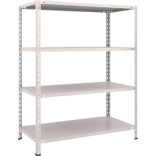 ■TRUSCO スチールラック 軽量棚 中棚ボルトレス型1200X600X1500 4段 ネオグレー L54W14(NG)(5025427)|セミプロDIY店ファースト
