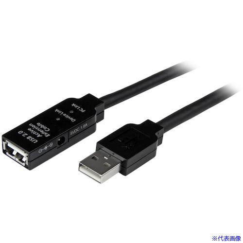 ■StarTech USBケーブル/A-A/5m/USB 2.0/アクティブ延長/オス・メス/BK USB2AAEXT5M(5026329)