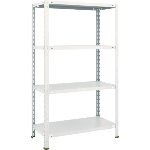 ■TRUSCO スチールラック 軽量棚 中棚ボルトレス型 875X450X1500 4段 ネオグレー L53X14(NG)(5038201)|セミプロDIY店ファースト