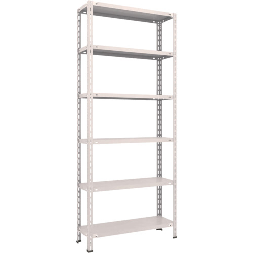 ■TRUSCO スチールラック 軽量棚 中棚ボルトレス型 875X300X2100 6段 ネオグレー L73V16(NG)(5038430)|セミプロDIY店ファースト