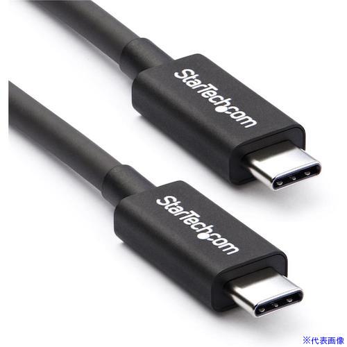 ■StarTech Thunderbolt 3 ケーブル/2m/USB－C, DP互換/20Gbps/ブラック TBLT3MM2M(5043024)[法人限定][外直送元]