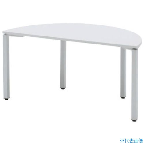 ■トヨスチール 半円形テーブル アジャスター脚 ナチュラルブラウン/ブラック NTS1575RTNB(5067220)[送料別途お見積り][法人限定][直送]