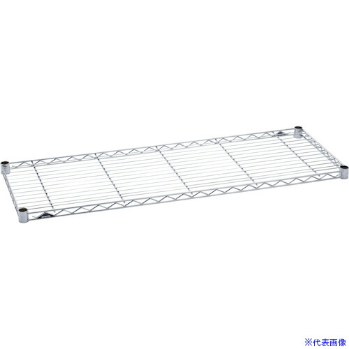■エレクター ベーシックシリーズ ワイヤーシェルフ W1200xD350mm クローム B1448C1(5070663)[送料別途見積り][法人・事業所限定][外直送]