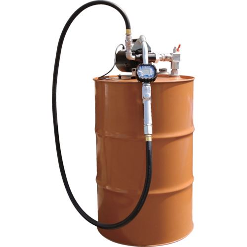■アクアシステム 流量計付電動ドラムポンプ(100V) オイル 油 EVD100HK600(5095786)[法人限定][外直送元]