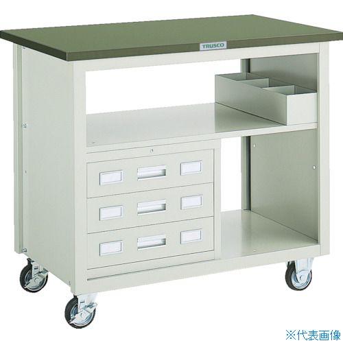 ■TRUSCO VD型引出付大型ツールワゴン 1010X600XH880 ネオグレー VD203(NG)(5123364)[法人限定][直送元]｜セミプロＤＩＹ店ファースト