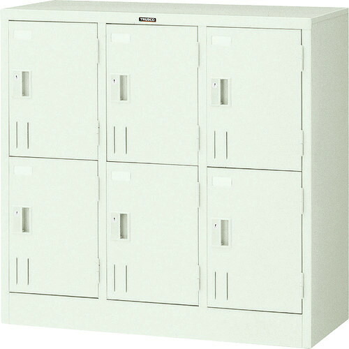 ■TRUSCO 多人数用ロッカー6人用 900X415XH880 シリンダ錠式 SHG6A(5208874)[法人限定][直送元]