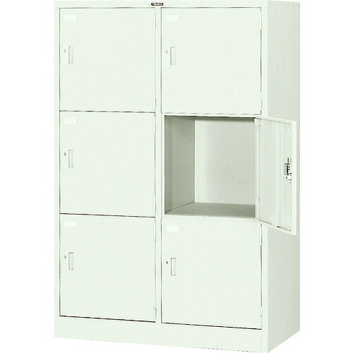 ■TRUSCO 多人数用ロッカー6人用 900X515XH1373 シリンダ錠式 SVG6LA(5208904)[法人限定][直送元]