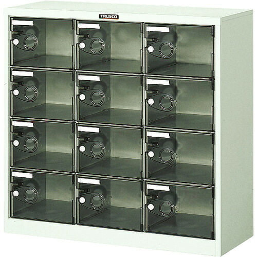 ■TRUSCO シューズケース 12人用 900X380XH880 透明 SC12PC(5209200)[法人限定][直送元]